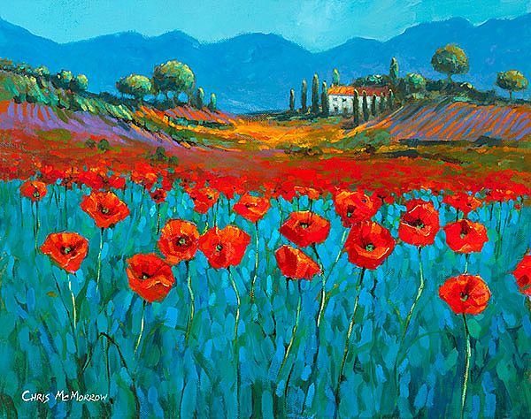 Chris McMorrow - Poppies in Blue - 437