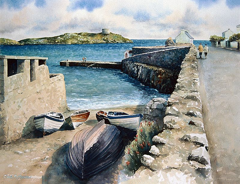 Chris McMorrow - Coliemore Harbour and Dalkey Island- 962