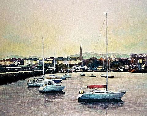 Chris McMorrow - Boats at Rest, Dun Laoghaire, Co Dublin - 915